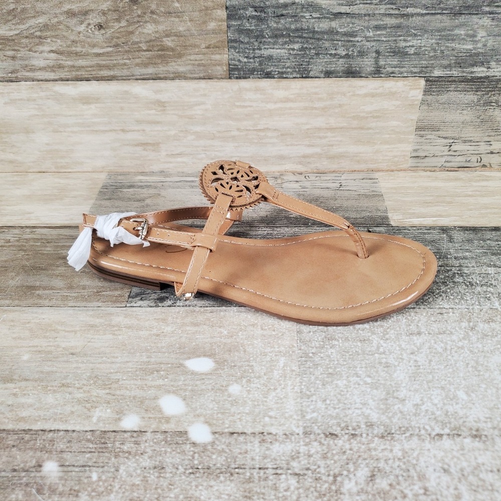 Circus Sam Edelman Celia Flats Sandals Sz 5 M Beige Adjustable Strap